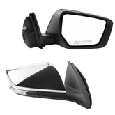 Right Passenger Side Mirror Compatible with Chevy Impala 2014-2020 Manual Folding Power Glass Heated with Turn Signal Puddle Light Memory Chrome 12Pins Replaces 22936936PFM